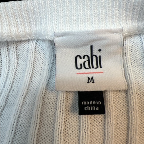 CAbi White and Black Long Sweater - Picture 5 of 5